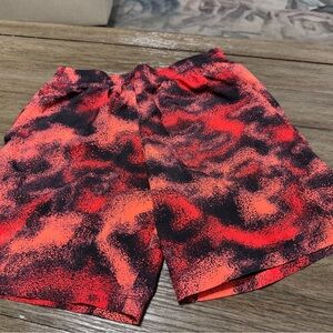Under Armour Kids Red and Black Patterned Shorts